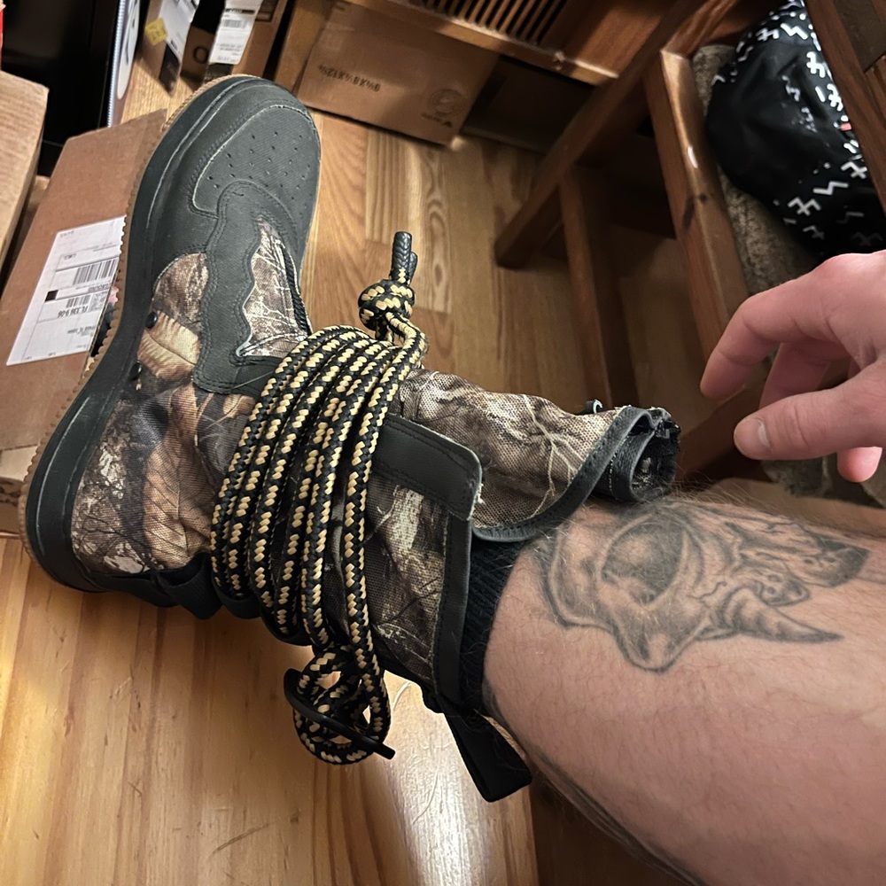 AF1 Boot RealTree Men’s 10 Worn Twice